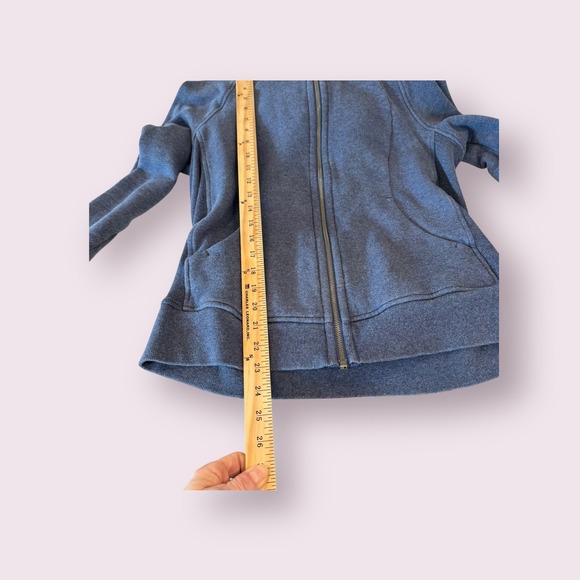 Lululemon Athletica Jacket Blue Full Zip Thumbholes Athleisure Women Sz M - Picture 3 of 5